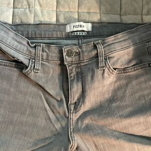 Pistola skinny fringed hem jeans